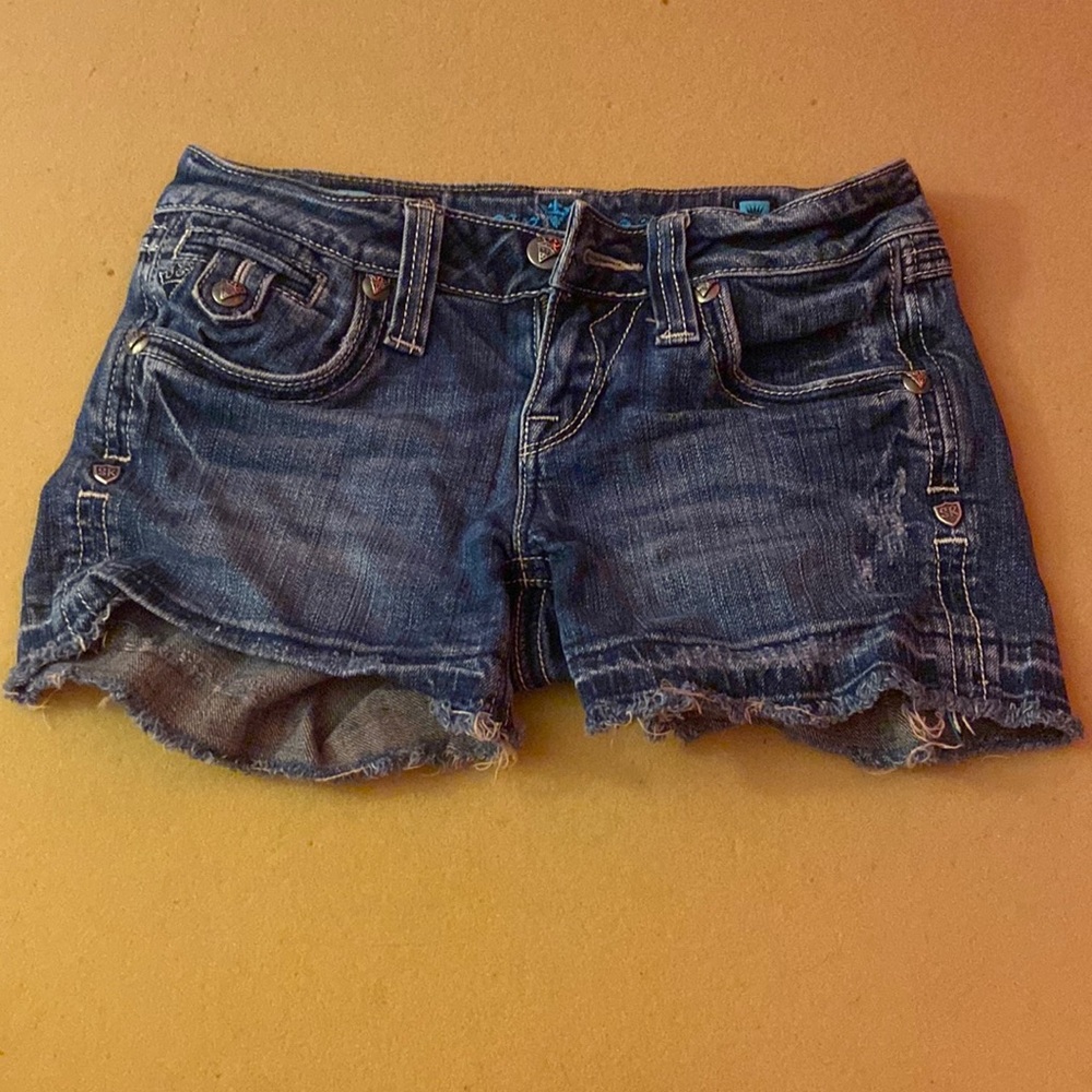 blue sang real jean shorts size 27